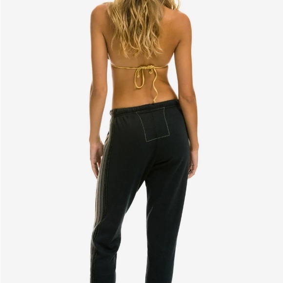 Aviator Nation Gray 5 Stripe XL Sweatpants - Picture 5 of 10